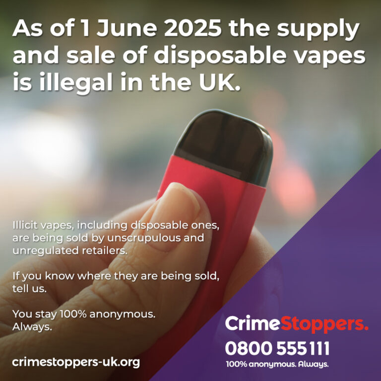 illicit Vapes crimestoppers