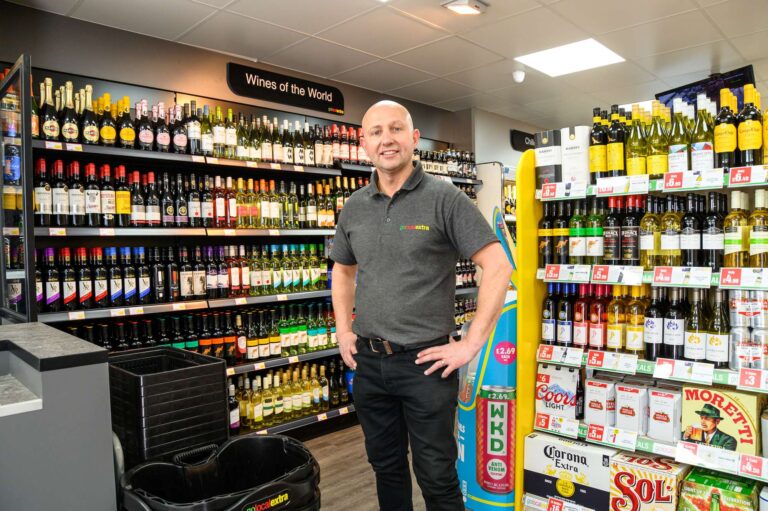 Andy Campbell at his Go Local Extra store in Cheadle